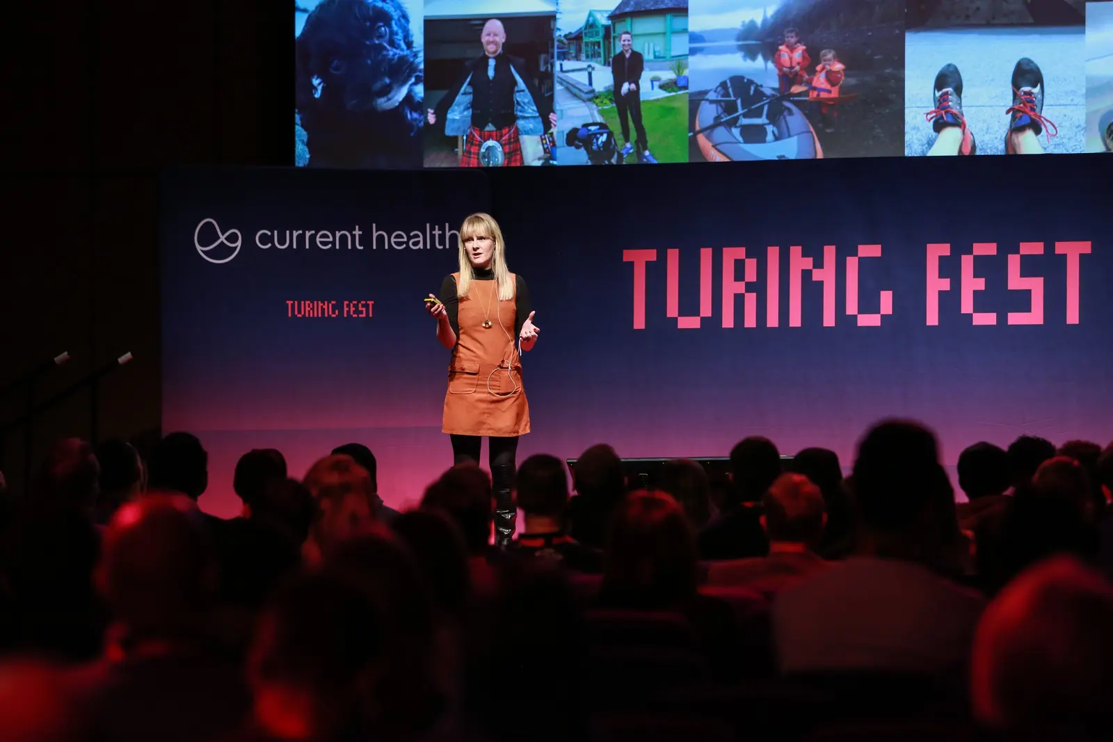 Darina Garland of Ooni presenting to the audience at Turing Fest 2021